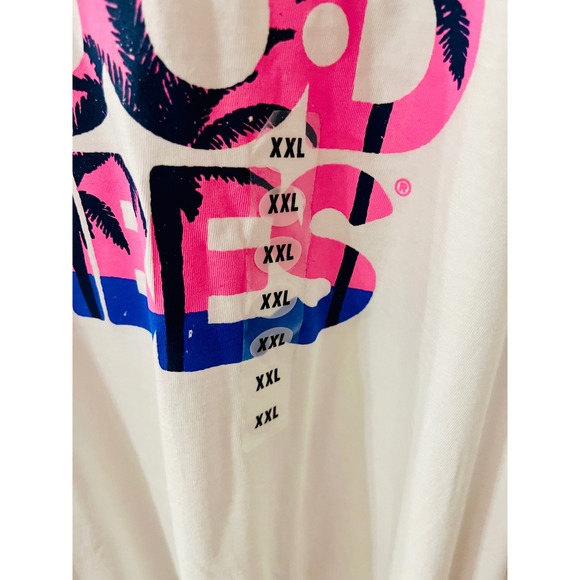 Life is Good Good Vibes Beach White NWT Long Sleeve Tee XXL Womens Casual Top - Picture 2 of 9